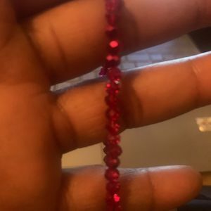 𝅺dark Red S Crystal Bracelet
